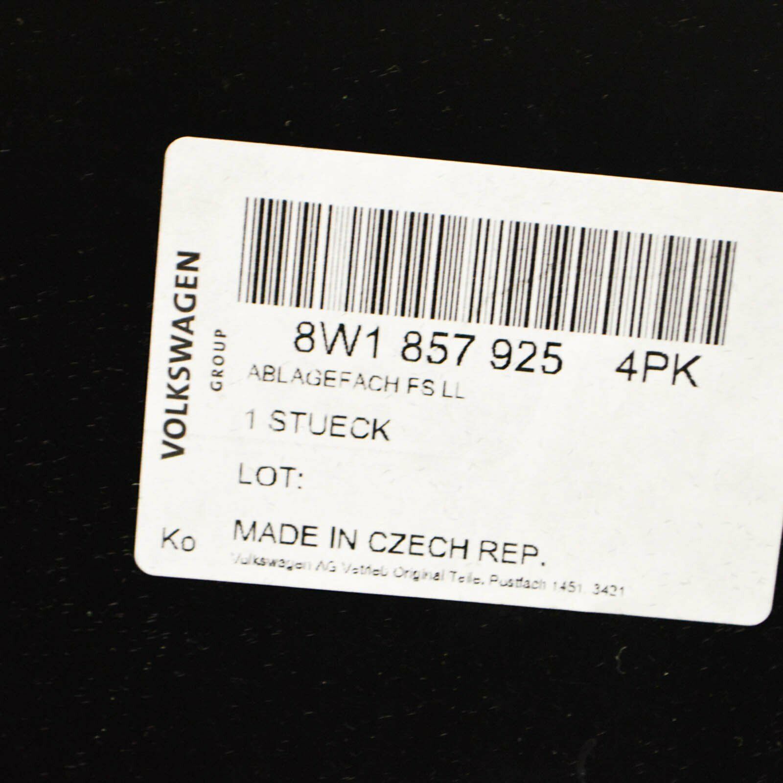 NEW AUDI A4 B9 INSTRUMENT PANEL STORAGE COMPARTMENT LEFT LHD 8W18579254PK 5 NEW AUDI A4 B9 INSTRUMENT PANEL STORAGE COMPARTMENT LEFT LHD 8W18579254PK - Image 5