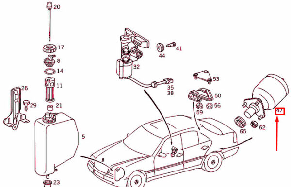 NEW MERCEDES-BENZ C W202 AIR RESERVOIR A1403280515 ORIGINAL - Image 3