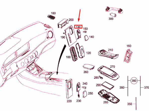 NEW MERCEDES-BENZ S W222 MOBILE PHONE RETAINING PLATE A2318230611 ORIGINAL - Image 3