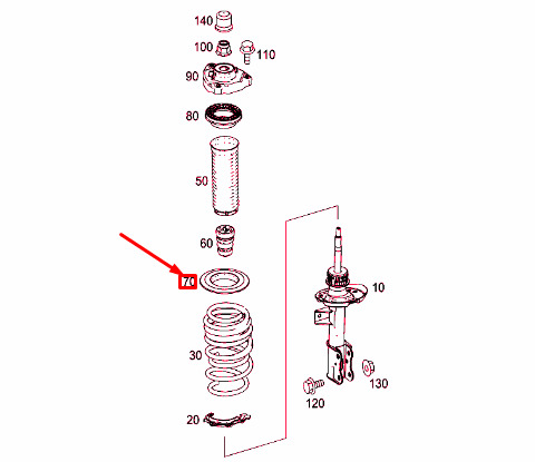 NEW MERCEDES-BENZ CLA C117 FRONT COIL SPRING TOP SHIM A2123220184 ORIGINAL 3 NEW MERCEDES-BENZ CLA C117 FRONT COIL SPRING TOP SHIM A2123220184 ORIGINAL - Image 3