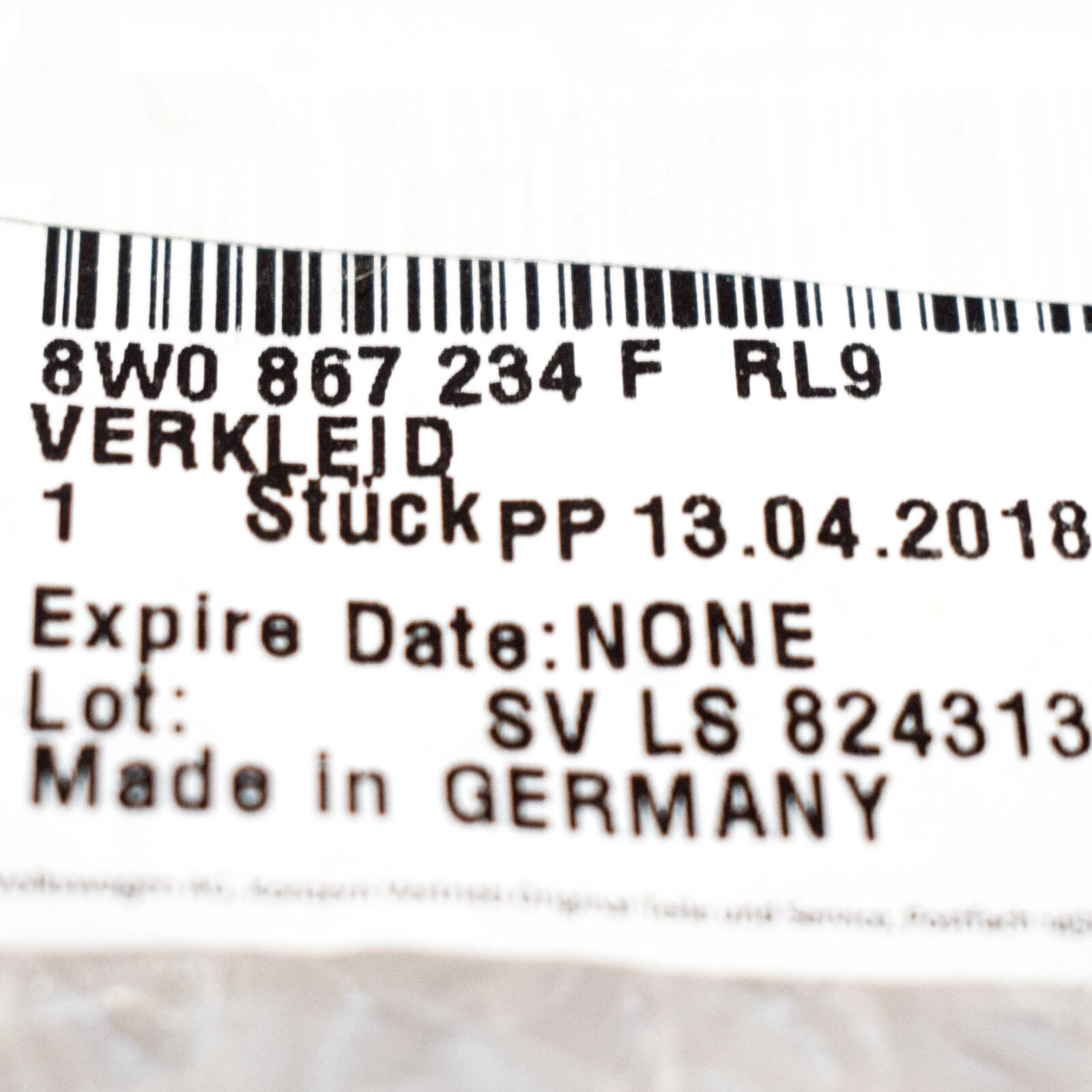 NEW AUDI A4 B9 FRONT RIGHT A PILLAR TRIM COVER 8W0867234FRL9 ORIGINAL 3 NEW AUDI A4 B9 FRONT RIGHT A PILLAR TRIM COVER 8W0867234FRL9 ORIGINAL - Image 3