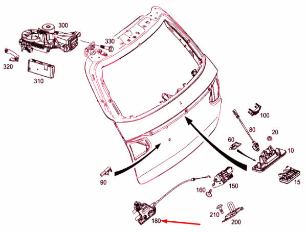 NEW MERCEDES-BENZ GLC X253 REAR PANEL DOOR GEARED MOTOR A0999068600 ORIGINAL - Image 3