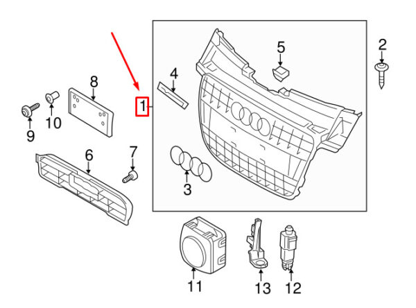 NEW AUDI A4 AVANT B8 FRONT RADIATOR GRILLE 8K0853651AB1RR - Image 5