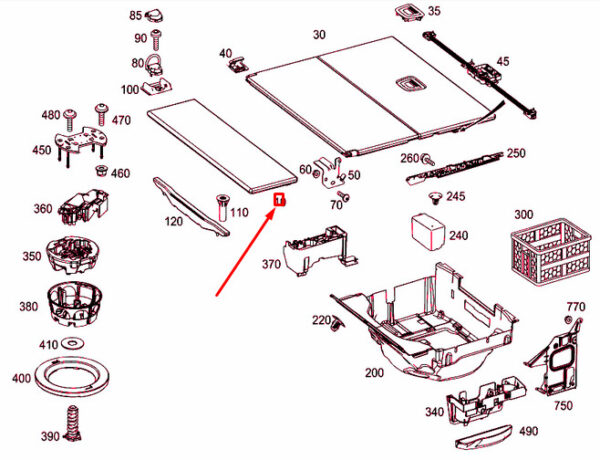 NEW MB E W212 LOAD COMPARTMENT FRONT CARGO FLOOR A21268007029J28 ORIGINAL - Image 3