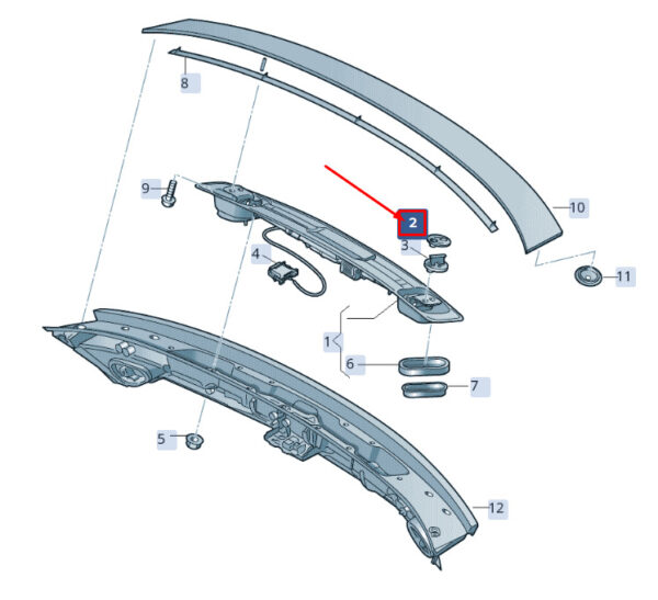 NEW AUDI RS7 SPORTBACK 4G REAR SPOILER ADJUSTMENT PART 4G8827675 ORIGINAL - Image 3