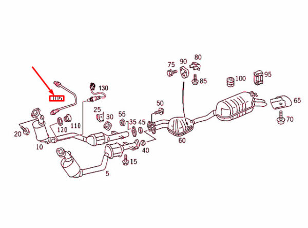 NEW MERCEDES-BENZ SL R129 OXYGEN SENSOR A0005407617 ORIGINAL - Image 3
