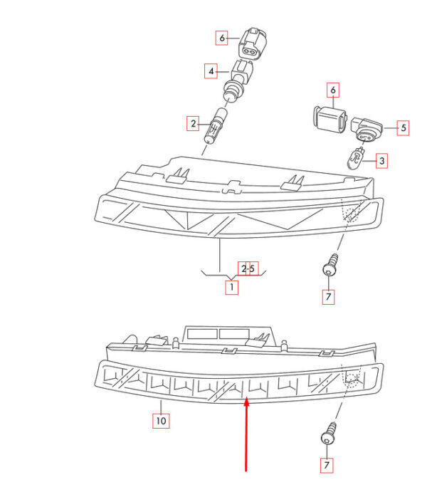 NEW AUDI Q7 4L FRONT LEFT TURN SIGNAL INDICATOR LIGHT 4L0953041D ORIGINAL - Image 3