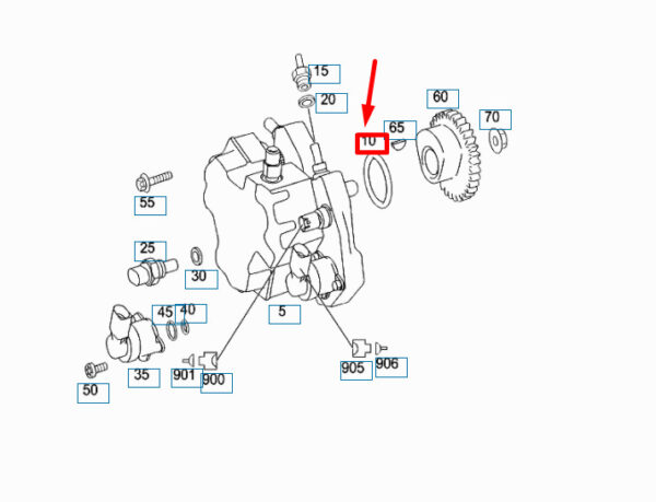 NEW MERCEDES-BENZ SPRINTER W906 FUEL PUMP GASKET A6420780080 ORIGINAL - Image 3