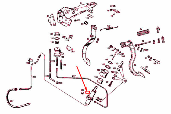 NEW MERCEDES-BENZ S W109 CLUTCH MASTER CYLINDER A0002952906 ORIGINAL - Image 3