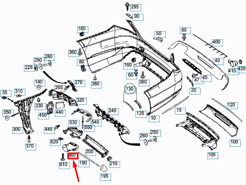 NEW MERCEDES-BENZ SL R231 AMG REAR LEFT TAIL PIPE COVER A2314900327 ORIGINAL 4 NEW MERCEDES-BENZ SL R231 AMG REAR LEFT TAIL PIPE COVER A2314900327 ORIGINAL - Image 4