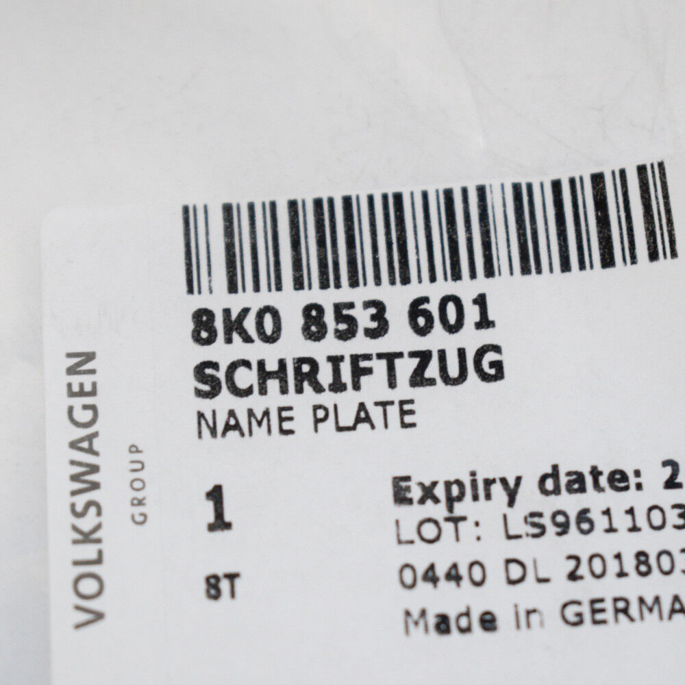 NEW AUDI A4 B8 V6T EMBLEM STICKER LOGO 8K0853601 6 NEW AUDI A4 B8 V6T EMBLEM STICKER LOGO 8K0853601 - Image 6