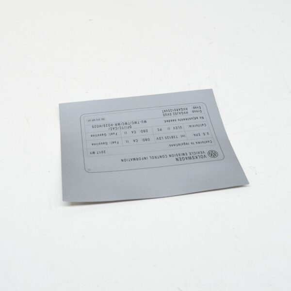 NEW VOLKSWAGEN ENGINE DATA NOTICE LABEL STICKER 06J010005AP ORIGINAL - Image 4