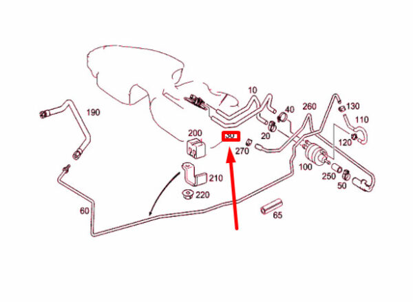 NEW MERCEDES-BENZ C W203 FUEL RETURN LINE A2034702064 ORIGINAL - Image 4