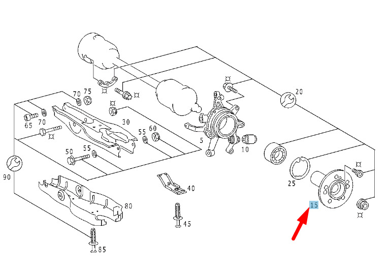 NEW MERCEDES-BENZ CL C215 AMG REAR WHEEL HUB FLANGE A1403500346 ORIGINAL 4 NEW MERCEDES-BENZ CL C215 AMG REAR WHEEL HUB FLANGE A1403500346 ORIGINAL - Image 4