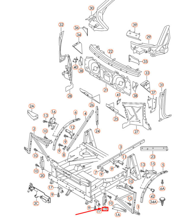 NEW AUDI R8 42 COOLANT RADIATOR LEFT SUPPORT 420806591A ORIGINAL - Image 4