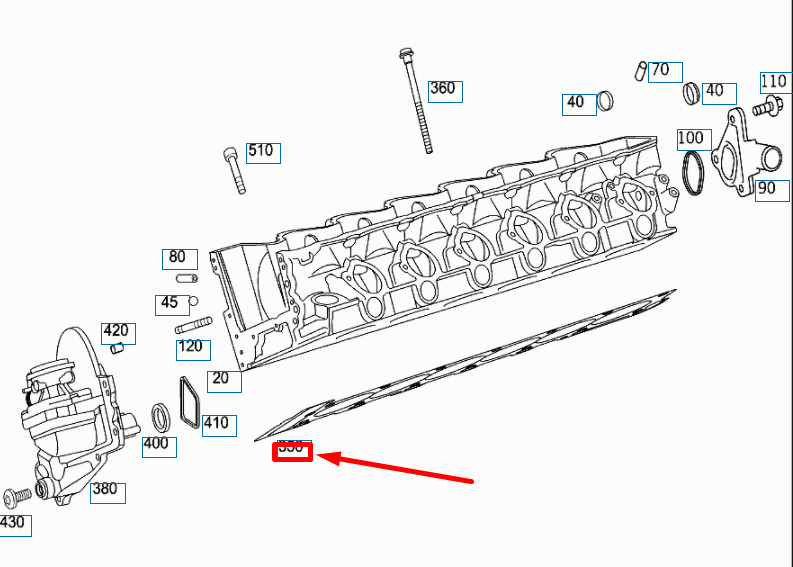NEW MERCEDES-BENZ CL C215 RIGHT CYLINDER HEAD GASKET A2750160320 ORIGINAL 4 NEW MERCEDES-BENZ CL C215 RIGHT CYLINDER HEAD GASKET A2750160320 ORIGINAL - Image 4