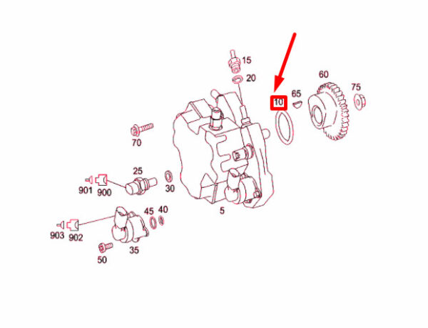 NEW MERCEDES-BENZ SPRINTER W906 FUEL PUMP GASKET A6420780080 ORIGINAL - Image 4