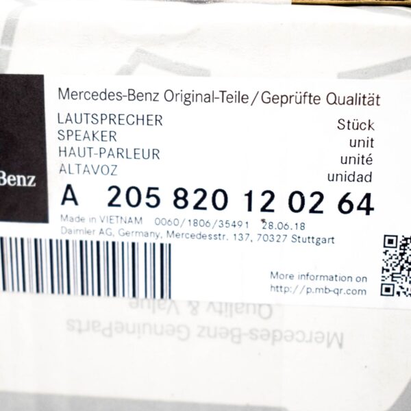 NEW MERCEDES C W205 FRONT DASHBOARD LOUDSPEAKER A205820120264 ORIGINAL - Image 4