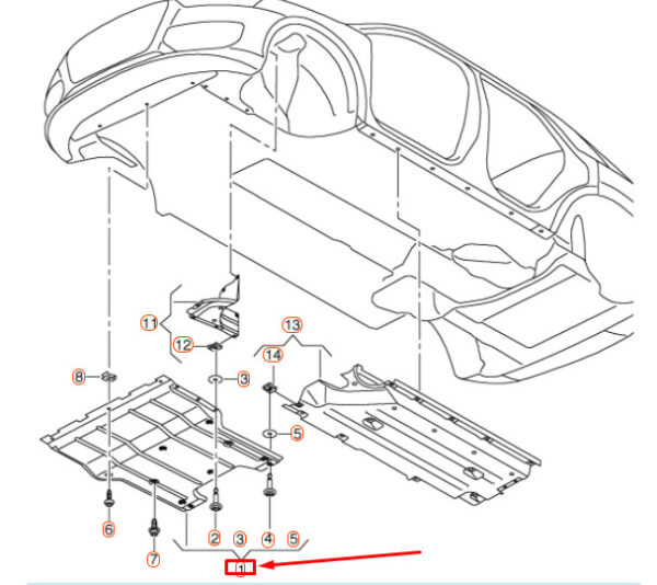 NEW AUDI Q3 8U UNDERBODY RADIATOR SUPPORT SPLASH SHIELD 8U0863821A ORIGINAL - Image 4