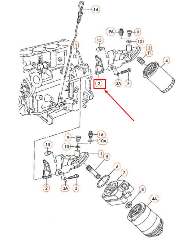 NEW AUDI A4 B5 OIL FILTER HOUSING SEAL 028115441C ORIGINAL - Image 4