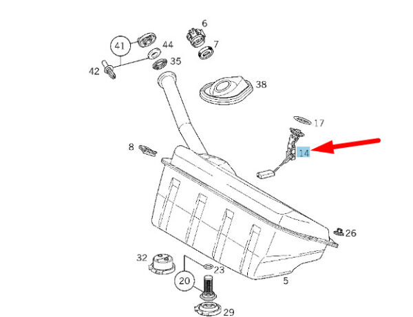 NEW MERCEDES-BENZ SLK R170 FUEL TANK FILL LEVEL SENSOR A1705421417 ORIGINAL - Image 4