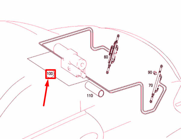 NEW MERCEDES-BENZ SLK R171 FOLDING TOP HYDRAULIC SYSTEM LINE A1718000015 - Image 4