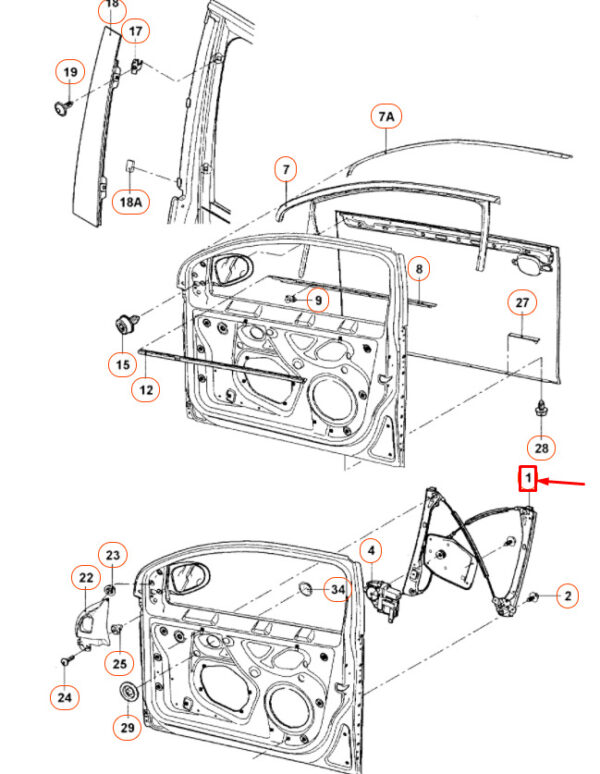 NEW VW JETTA A5 FRONT LEFT DOOR WINDOW REGULATOR 1K5837461B ORIGINAL - Image 4