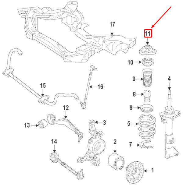 NEW MB E W212 AMG FRONT RIGHT STRUT MOUNT PLATE A2123230420 ORIGINAL - Image 4