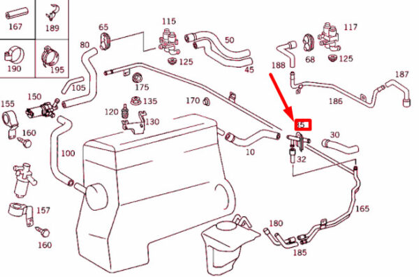 NEW MB C W202 FEED THRU PARTITION PANEL PIPE LINE LHD A2028321115 ORIGINAL - Image 4