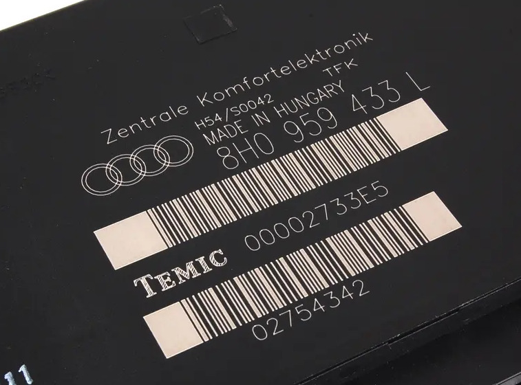 NEW AUDI A4 CABRIO B7 COMFORT SYSTEM CONTROL UNIT 8H0959433L ORIGINAL 4 NEW AUDI A4 CABRIO B7 COMFORT SYSTEM CONTROL UNIT 8H0959433L ORIGINAL - Image 4