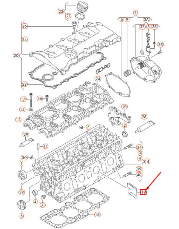 NEW AUDI A3 8P INTAKE MANIFOLD PARTITION 06F103411A ORIGINAL - Image 4