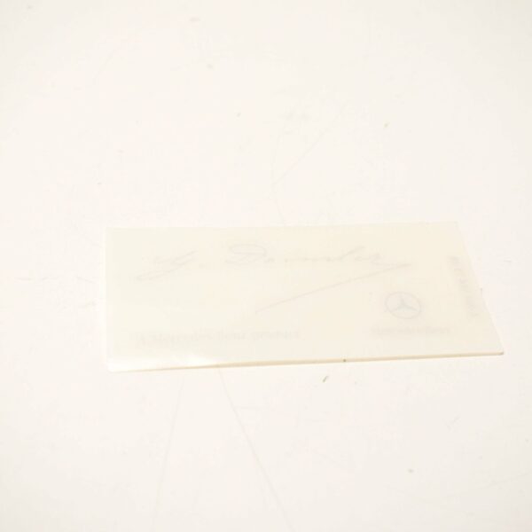 NEW MERCEDES G DAIMLER SIGNED CLEAR WINDSHIELD GLASS DECAL A0045847338 ORIGINAL - Image 4