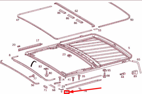 NEW MERCEDES-BENZ S W140 ROOF FRAME LEFT RAIL A1407820524 ORIGINAL - Image 4
