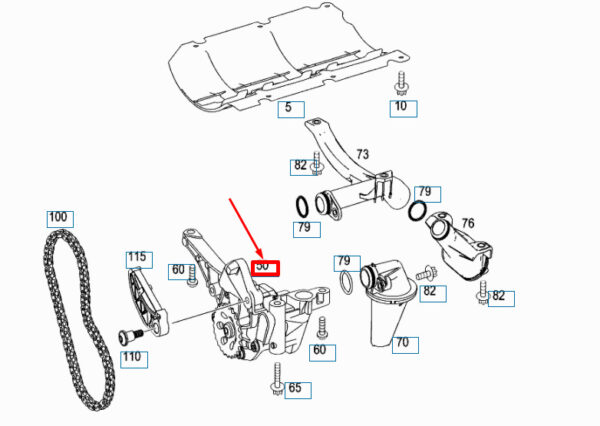 NEW MERCEDES-BENZ ML W164 OIL PUMP A2731800501 MEW ORIGINAL - Image 4