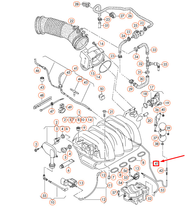 NEW AUDI A5 8T INTAKE SYSTEM PIPE HOSE LINE 079131051D ORIGINAL 4 NEW AUDI A5 8T INTAKE SYSTEM PIPE HOSE LINE 079131051D ORIGINAL - Image 4