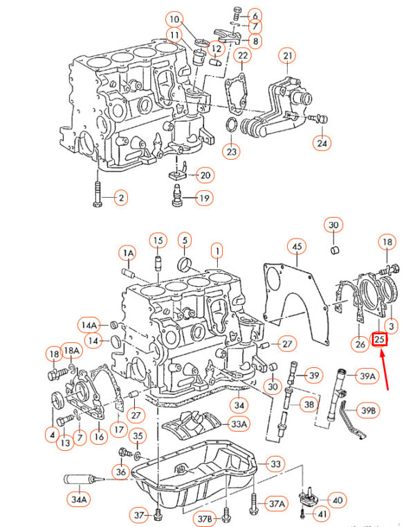 NEW AUDI A4 B5 REAR CRANKSHAFT SEALING FLANGE 028103171B - Image 6