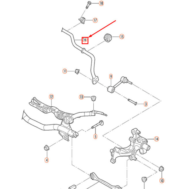 NEW VOLKSWAGEN BEETLE A5 REAR ANTI ROLL BAR 1K0511409BL ORIGINAL - Image 4