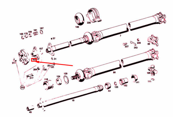 NEW MERCEDES-BENZ S W108 PROPELLER SHAFT CENTERING FLANGE A1114100130 ORIGINAL - Image 4