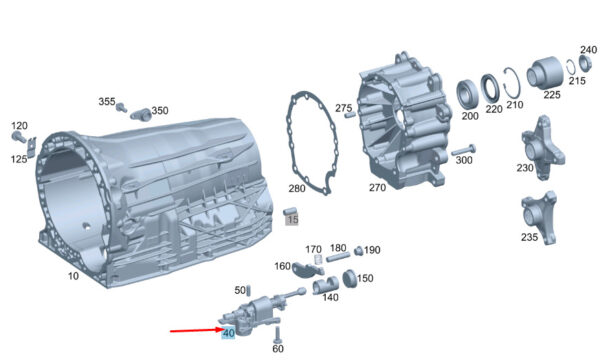 NEW MERCEDES-BENZ GLE C292 TRANSMISSION HOUSING ACTUATOR A7259061200 ORIGINAL - Image 4