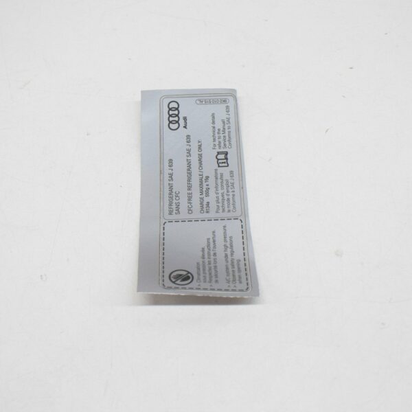 NEW AUDI A4 B8 AIR CONDITIONER STICKER 8K0010515AL ORIGINAL - Image 4