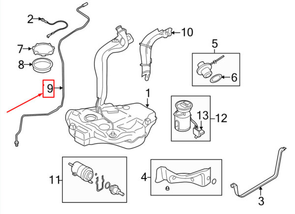 NEW AUDI A3 SPORTBACK 8P FUEL VACUUM PIPE 1K0201983D ORIGINAL - Image 4