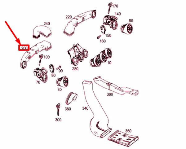 NEW MERCEDES-BENZ C W205 AIR DUCT LEFT UPPER A2058318600 ORIGINAL - Image 4