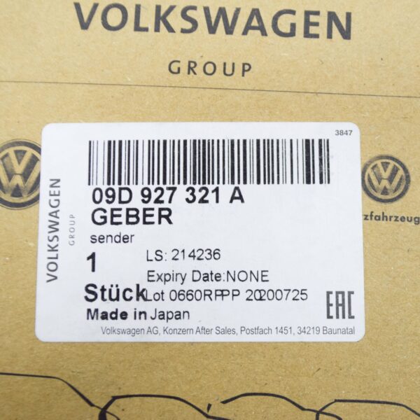NEW AUDI Q7 4L GEAR BOX SPEED SENSOR 09D927321A - Image 6