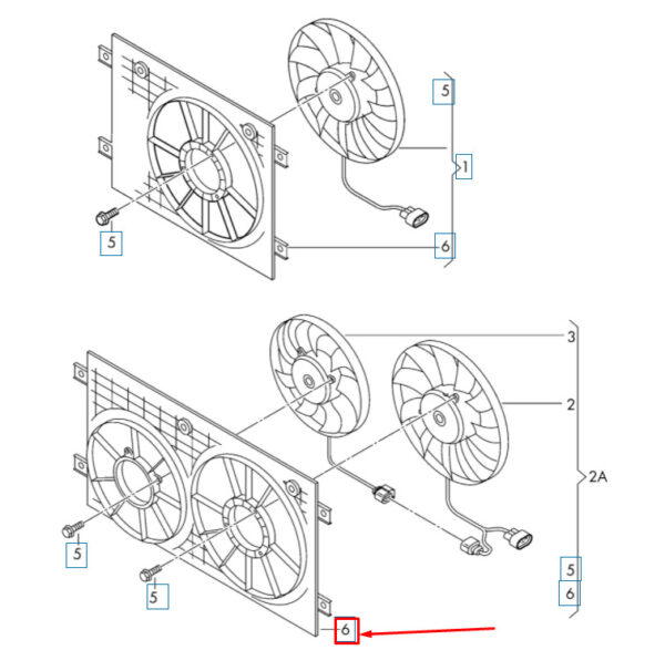 NEW AUDI Q2 ENGINE COOLING FAN SHROUD 5Q0121205AQ - Image 6