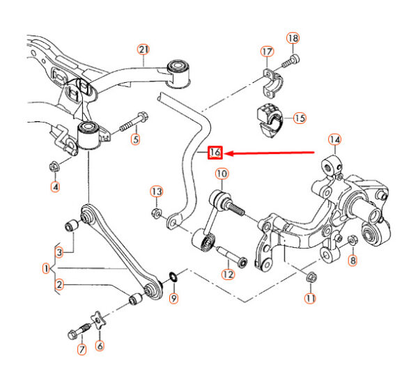 NEW AUDI A3 8P REAR ANTI ROLL BAR 1K0511409CA ORIGINAL - Image 4