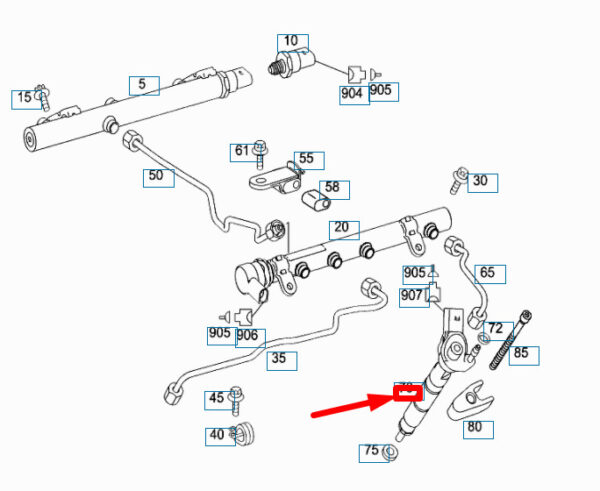 NEW MERCEDES-BENZ ML W164 FUEL INJECTOR A6420701187 ORIGINAL - Image 4