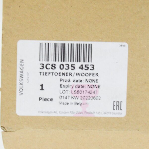 NEW VOLKSWAGEN CC REAR RIGHT DOOR BASS LOUDSPEAKER 3C8035453 - Image 6