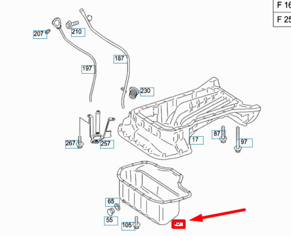 NEW MERCEDES-BENZ ML W164 OIL SUMP LOWER PART A2720100828 ORIGINAL - Image 4