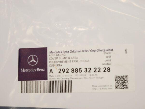 NEW MB GLE C292 AMG FRONT BUMPER LEFT LOWER GRILLE A292885322228 ORIGINAL - Image 4