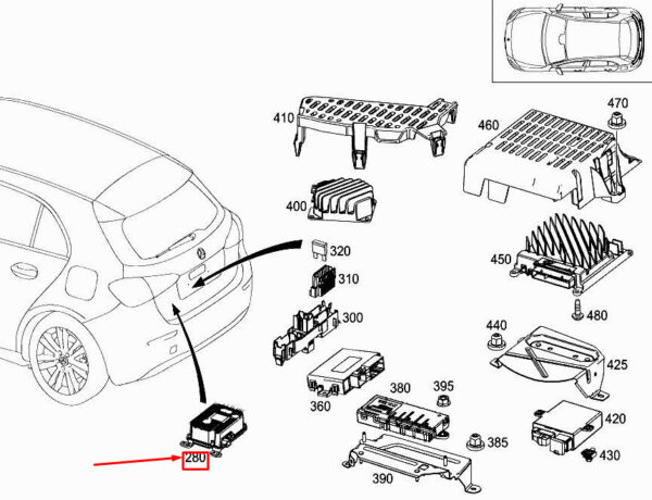 NEW MERCEDES-BENZ A W177 VOLTAGE CONVERTER A0008271105 ORIGINAL - Image 4